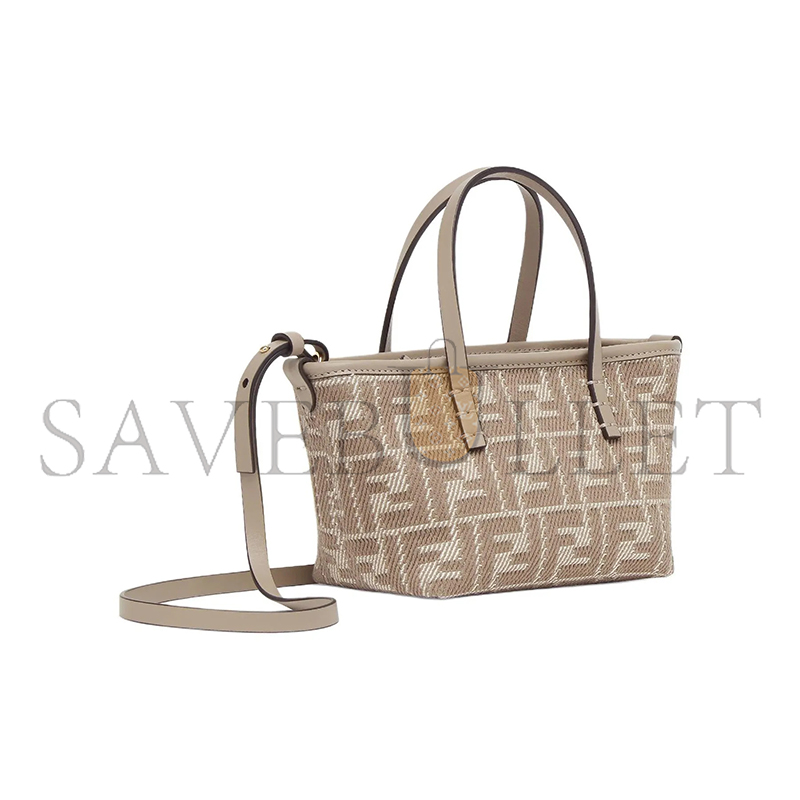 FENDI ROLL MINI FABRIC GRAY 8BS096AUPXF1SNP (15.5*13*11cm)